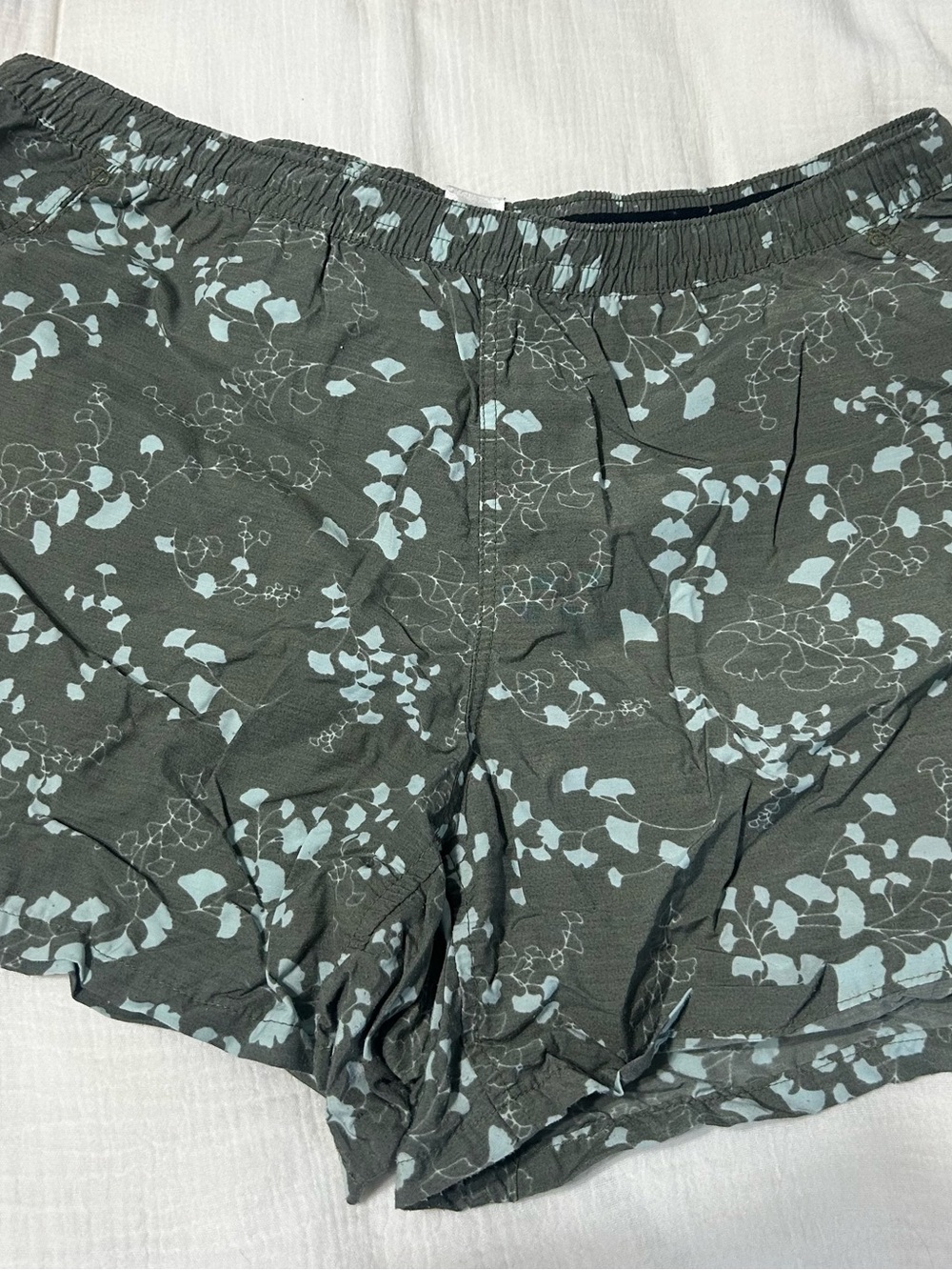 Patagonia Women's Charcoal Gray Floral Athletic Shorts